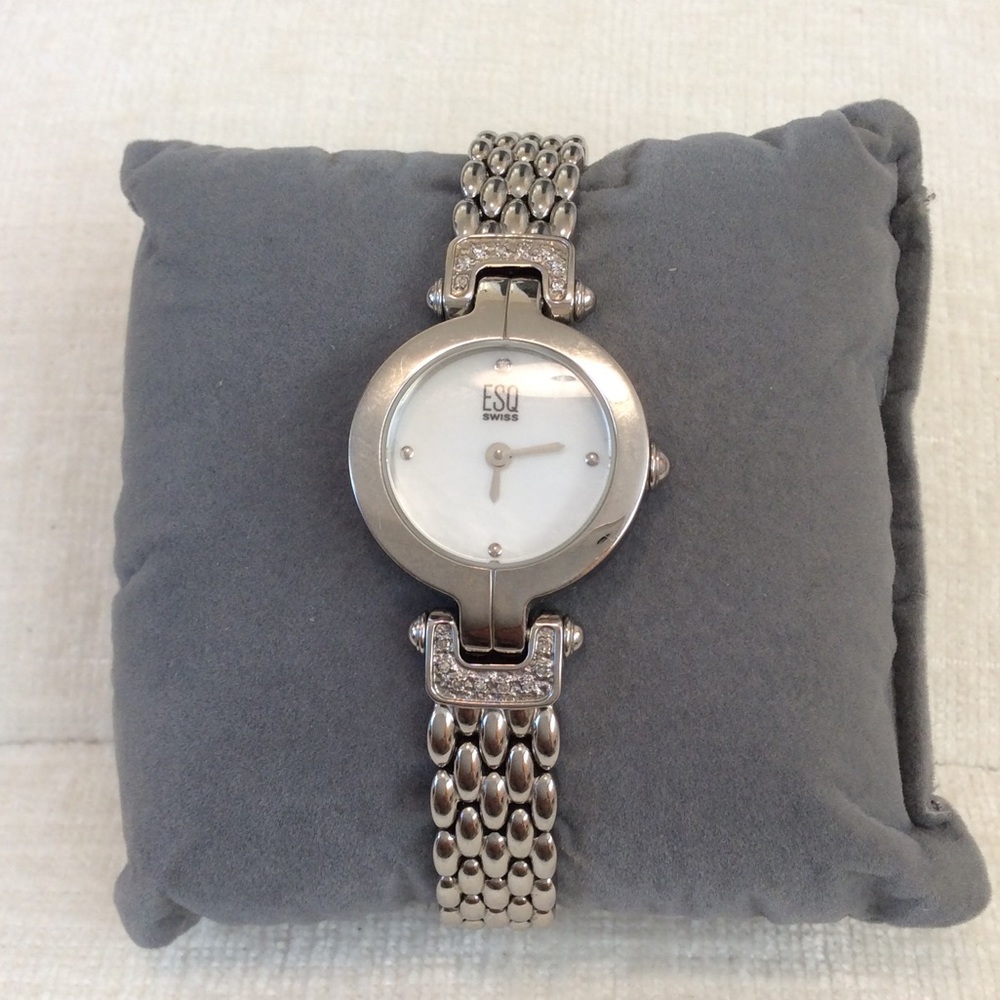 ESQ Movado Swiss Ladies Watch w/ Swarovski Crystal